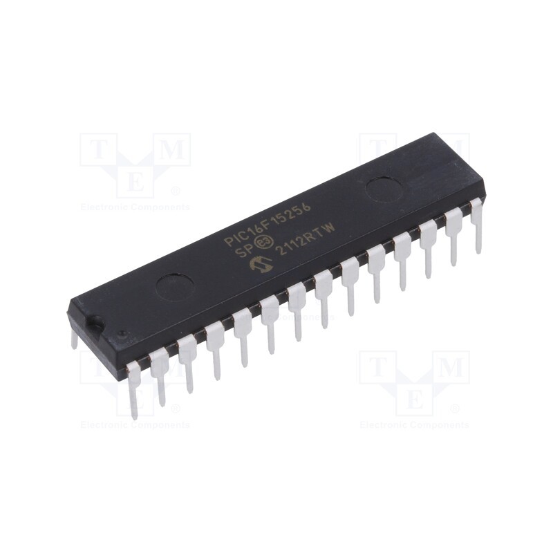 1 pcs x MICROCHIP TECHNOLOGY - PIC16F15256-I/SP - IC: PIC microcontroller, 28kB, 32MHz, 1.8÷5.5VDC, THT, DIP28, PIC16