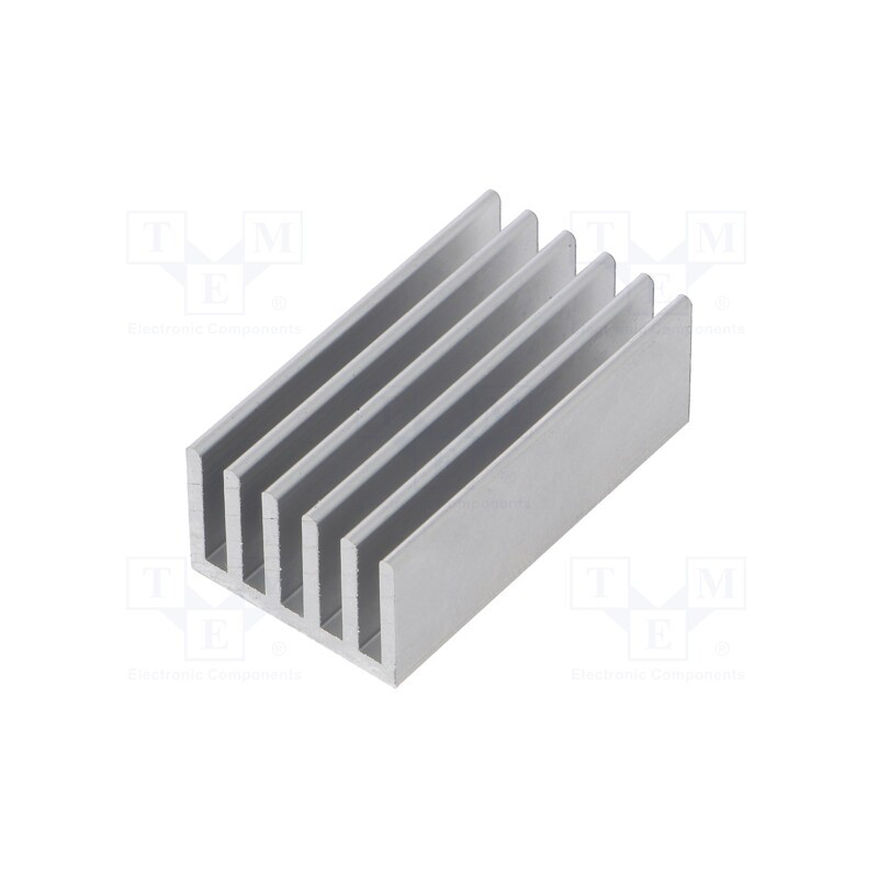 1 pcs x FISCHER ELEKTRONIK - SK 653 37,5 AL - Heatsink: extruded, grilled, aluminium, L: 37.5mm, W: 21mm, H: 14mm