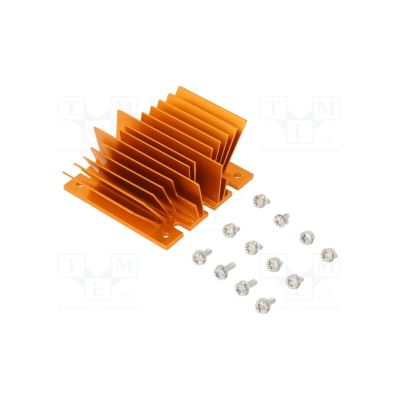 1 pcs x Advanced Thermal Solutions - ATS-1106-C1-R0 - Heatsink: extruded, grilled, BGA, golden, L: 61mm, W: 58mm, H: 22.9mm