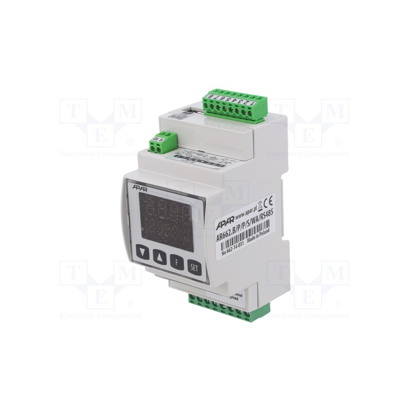 1 pcs x APAR - AR662.B/P/P/S/WA/RS485 - Module: regulator, temperature, SPST-NO, OUT 2: SPST-NO, OUT 3: SSR