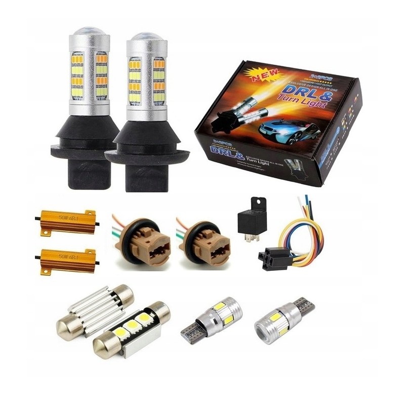2in1 daytime running lights turn signals 82 x LED w21w