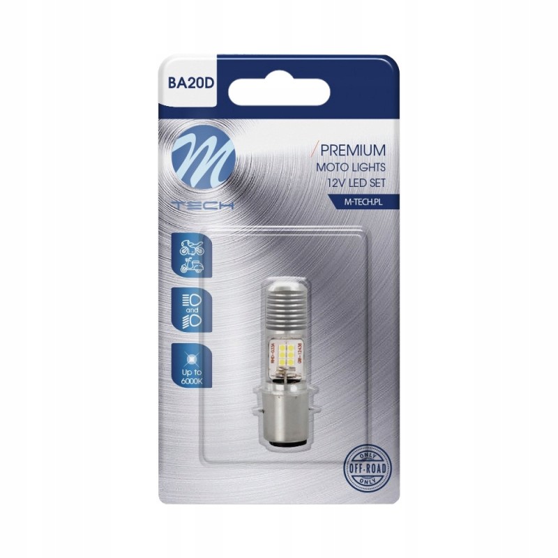 Ba20d led bulb s2 12v scooter motorcycle quad 12w motor