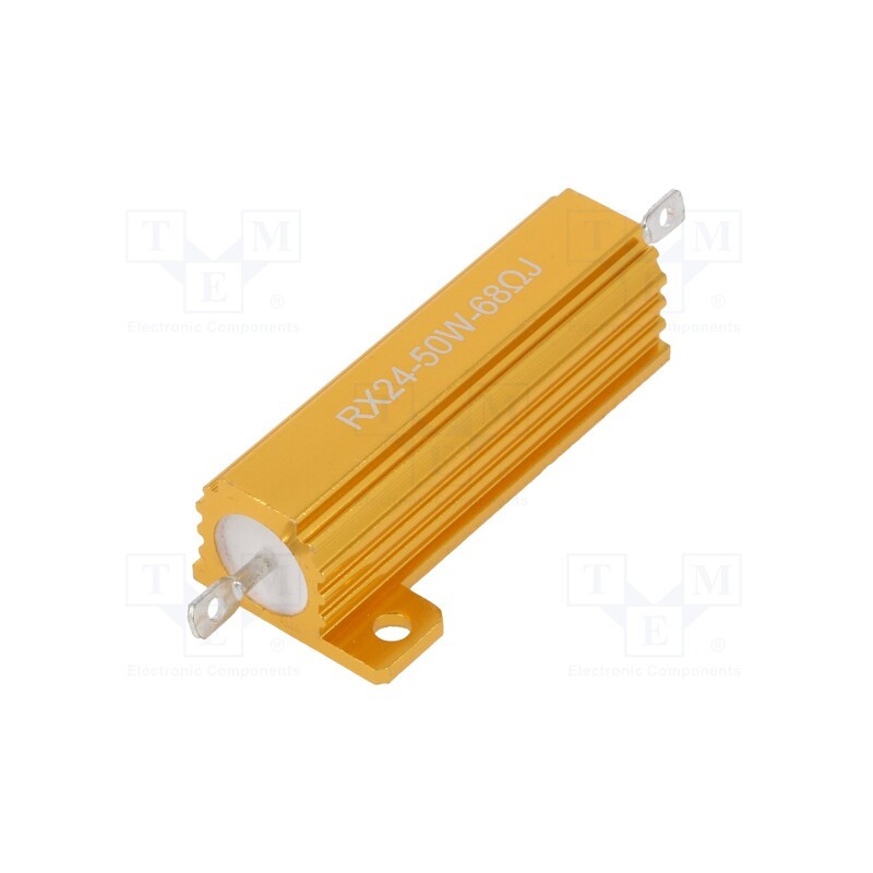 1 pcs x SR PASSIVES - AHP50W-68RJ - Resistor: wire-wound, with heatsink, 68Ω, 50W, ±5%, 50ppm/°C