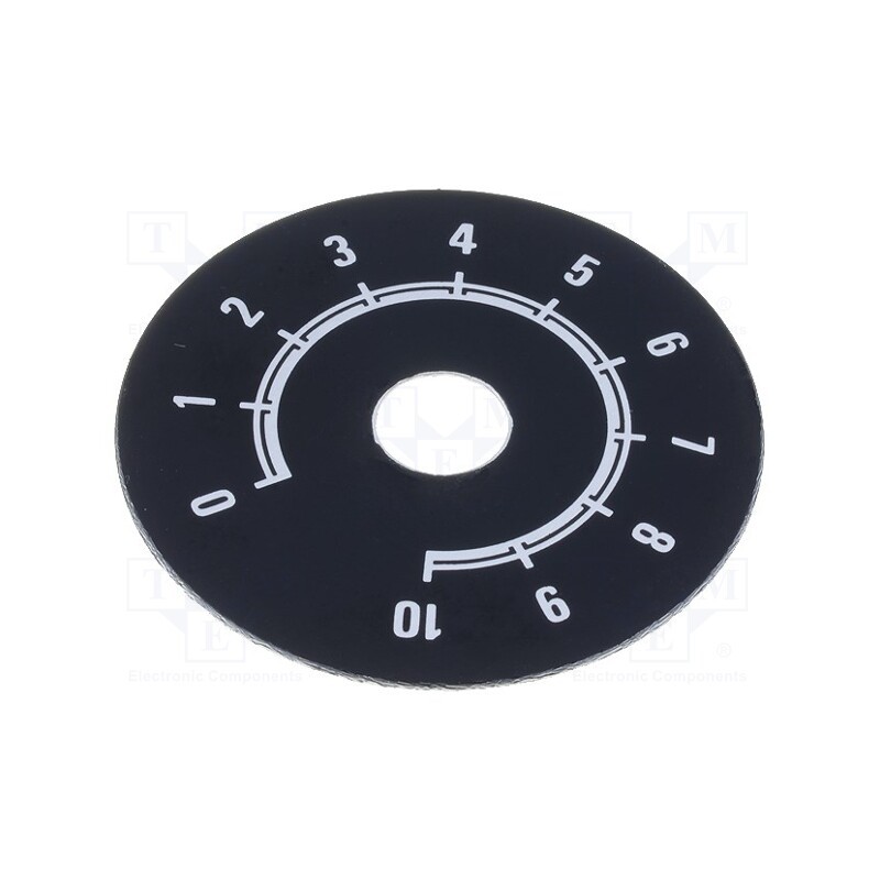 1 pcs x SUPERTRONIC - 220.107 - Scale, Range: 0 ÷ 10, Ø50mm, Øhole: 10mm, aluminium