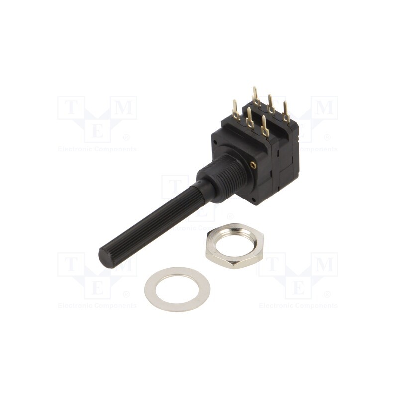 1 pcs x PIHER - PC16DH10IP06201A2020TA - Potentiometer: shaft, 200Ω, 200mW, THT, 6mm, plastic, stereo, carbon