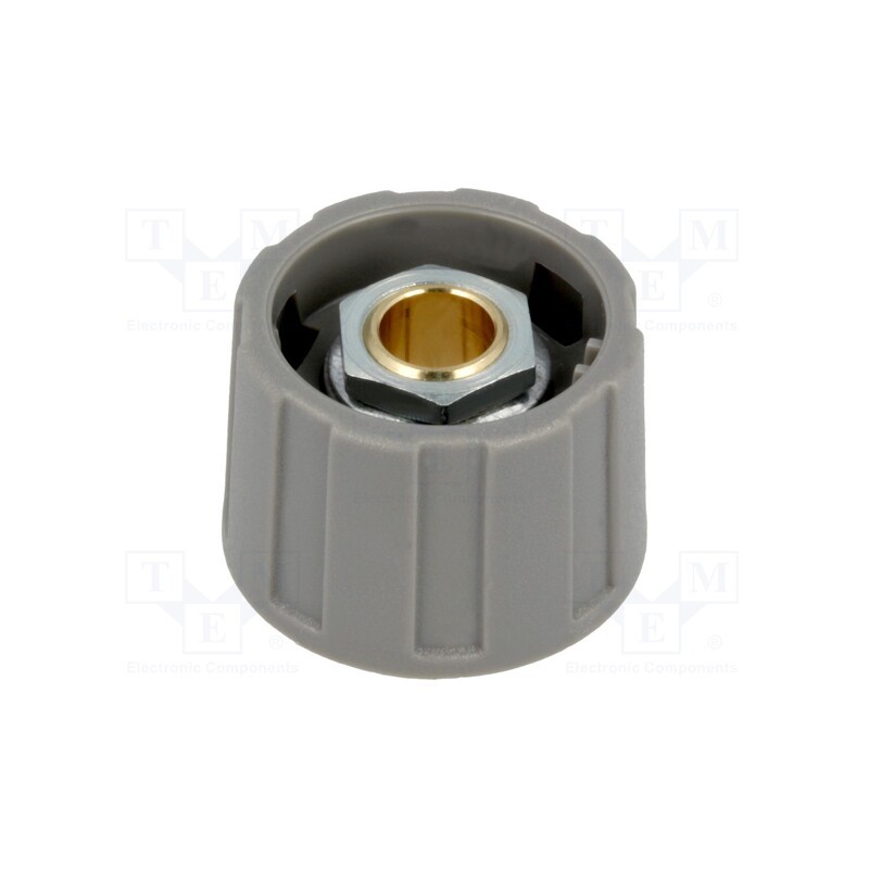 1 pcs x OKW - A2523068 - Knob, without pointer, ABS, Øshaft: 6mm, Ø23x15.5mm, grey, A2523