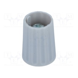 1 pcs x RITEL - 2010401 - Knob, polyamide, Øshaft: 4mm, Ø10x13.7mm, grey, Shaft: smooth