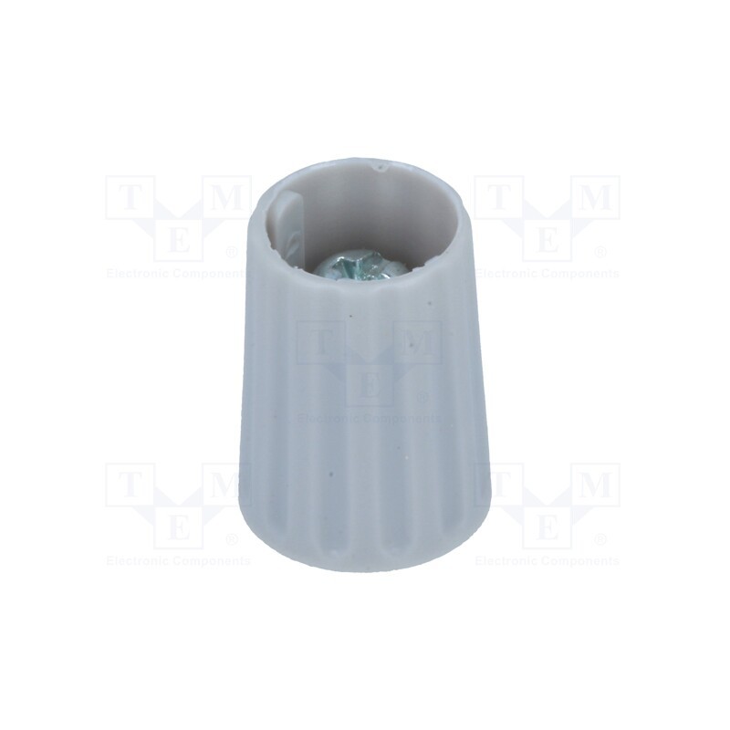1 pcs x RITEL - 2010401 - Knob, polyamide, Øshaft: 4mm, Ø10x13.7mm, grey, Shaft: smooth