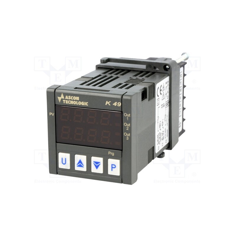 1 pcs x ASCON TECNOLOGIC - K49P-HCRR - Module: regulator, temperature, SPST-NO, OUT 2: SPST-NO, on panel