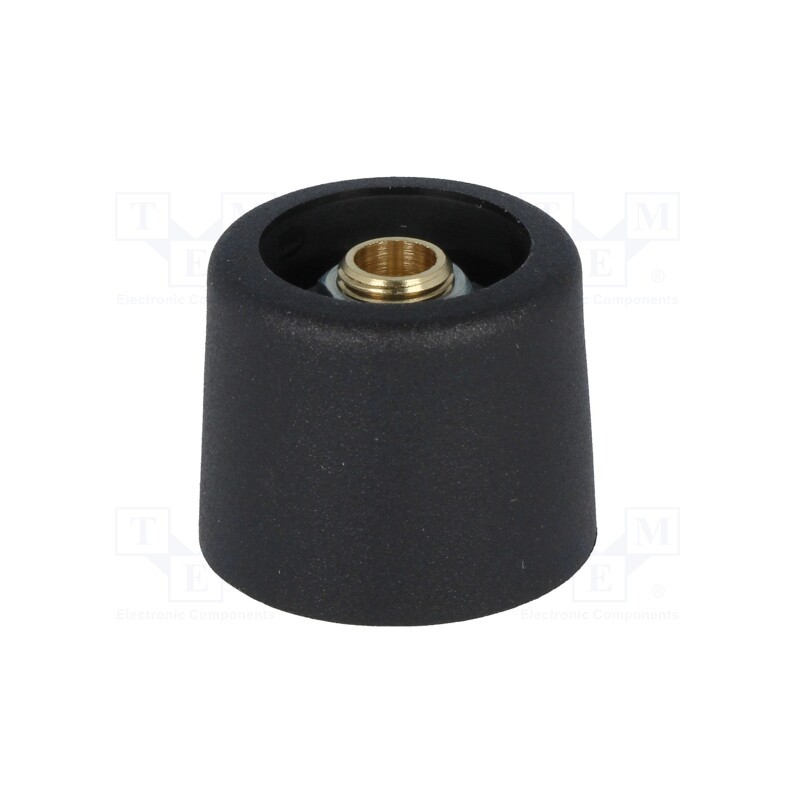 1 pcs x OKW - A3120639 - Knob, without pointer, polyamide, Øshaft: 6.35mm, Ø20x16mm, black