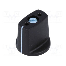 1 pcs x OKW - A2416040 - Knob, with pointer, ABS, Øshaft: 4mm, Ø16x16mm, black, Shaft: smooth