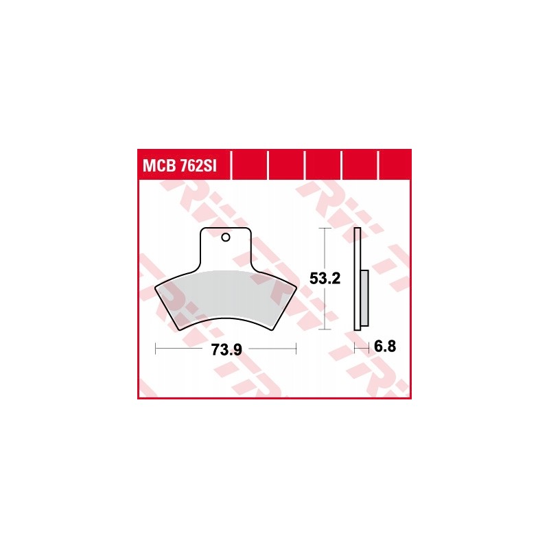 Trw mcb762si brake pads kh270 sinter offroad