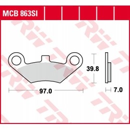 Trw mcb863si brake pads kh453 sinter offroad