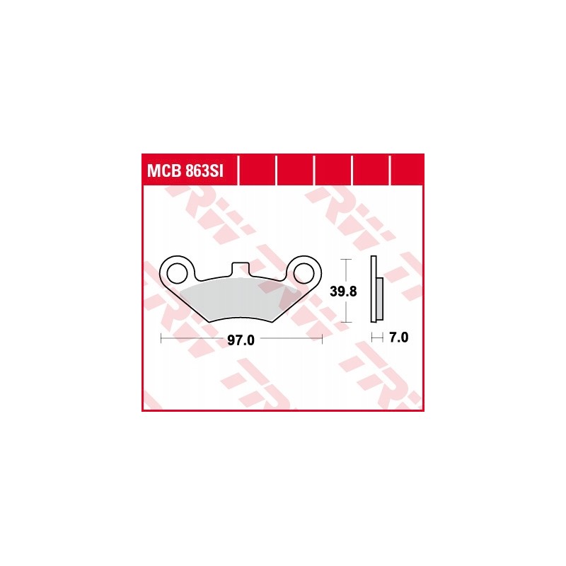 Trw mcb863si brake pads kh453 sinter offroad
