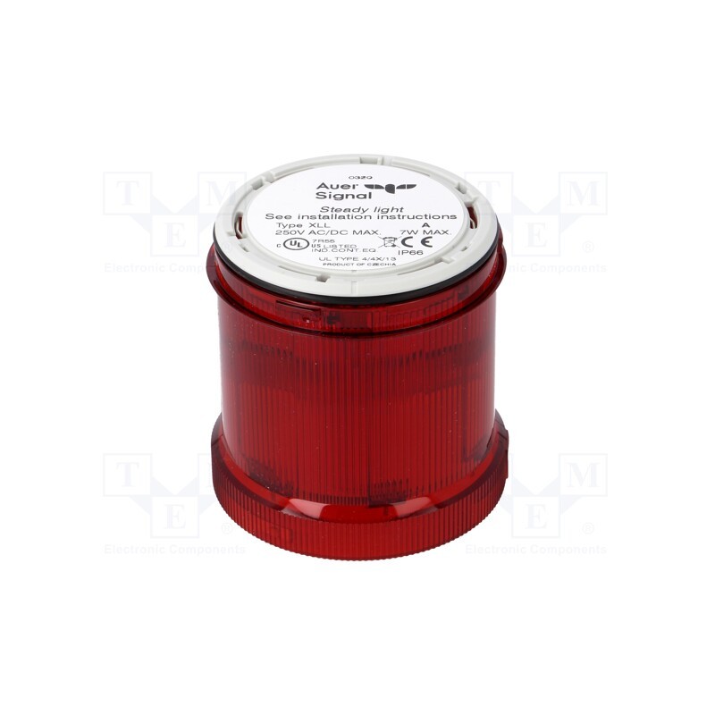 1 pcs x AUER SIGNAL - 900002900 - Signaller: lighting, bulb BA15D, red, 12÷250VDC, 12÷250VAC, IP66