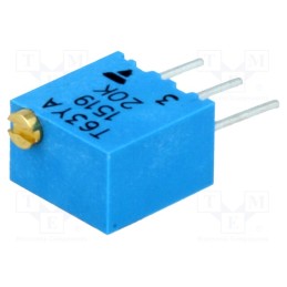 1 pcs x VISHAY - T63YA203KT20 - Potentiometer: mounting, multiturn, 20kΩ, 250mW, ±10%, linear, THT