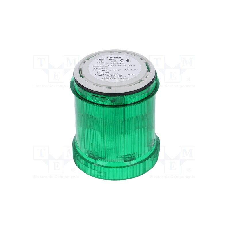1 pcs x AUER SIGNAL - 901006900 - Signaller: lighting, bulb BA15D, green, 12÷250VDC, 12÷250VAC, IP66