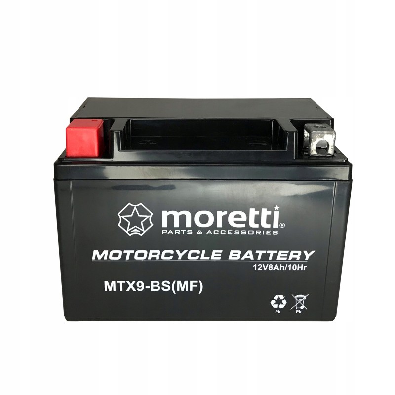Moretti 12v 8ah mtx9 bs gel honda yamaha battery