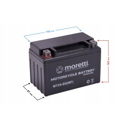 Moretti 12v 8ah mtx9 bs gel honda yamaha battery