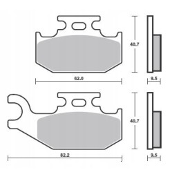 Can am renegade 800 g1 rear brake pads