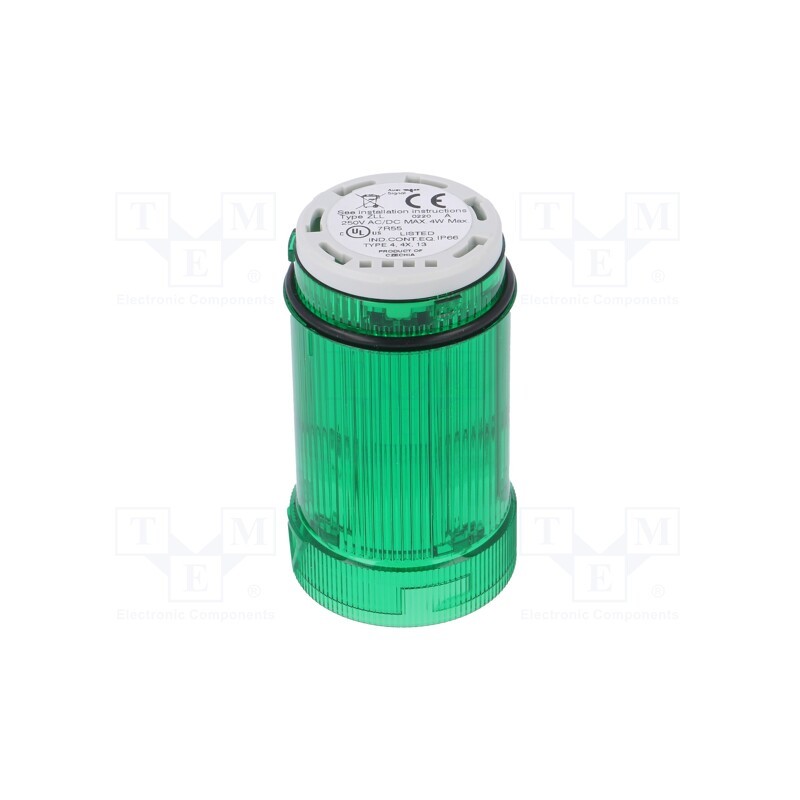 1 pcs x AUER SIGNAL - 902006900 - Signaller: lighting, bulb BA15D, green, 12÷250VDC, 12÷250VAC, IP66