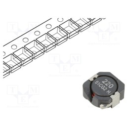 1 pcs x EATON ELECTRONICS - DR1050-220-R - Inductor: wire, SMD, 23.5uH, Ioper: 3.12A, 39mΩ, ±30%, Isat: 3A