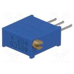 1 pcs x BOURNS - 3296X-1-204LF - Potentiometer: mounting, multiturn, 200kΩ, 500mW, THT, ±10%, linear