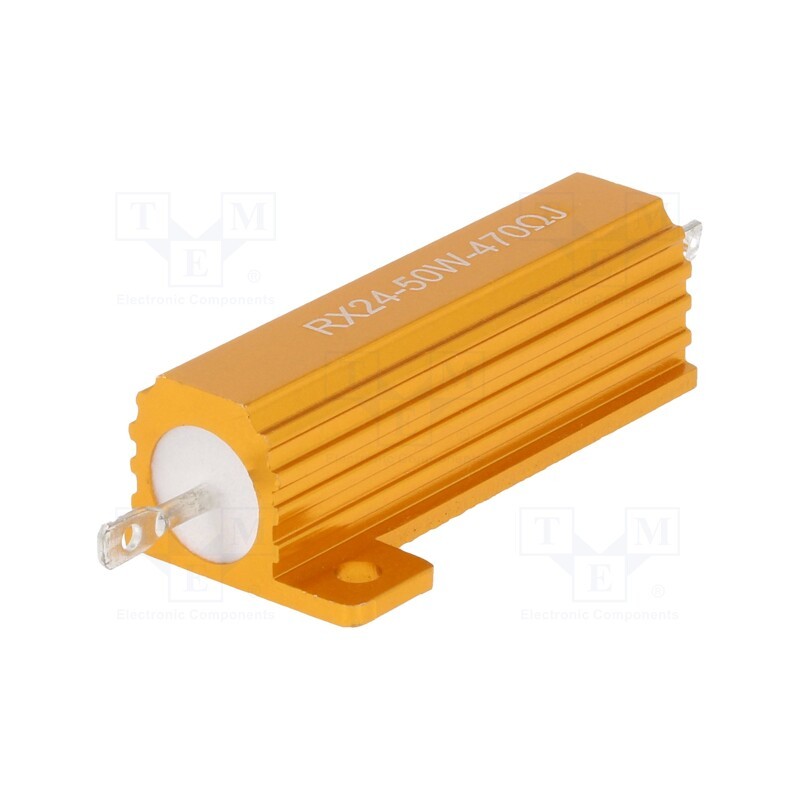 1 pcs x SR PASSIVES - AHP50W-470RF - Resistor: wire-wound, with heatsink, 470Ω, 50W, ±1%, 30ppm/°C