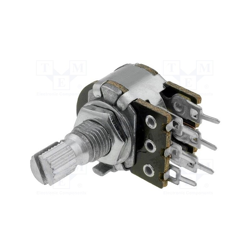 1 pcs x TELPOD - PRP162G 220K A 16P6 - Potentiometer: shaft, single turn, 220kΩ, 100mW, ±20%, 6mm, stereo