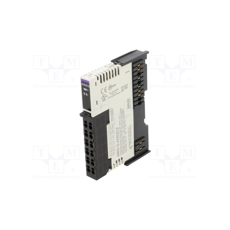 1 pcs x AUTONICS - ARIO-S-AO02C2 - Analog output, 24VDC, IP20, OUT: 2, 14.4x100x70mm, ARIO, -10÷55°C