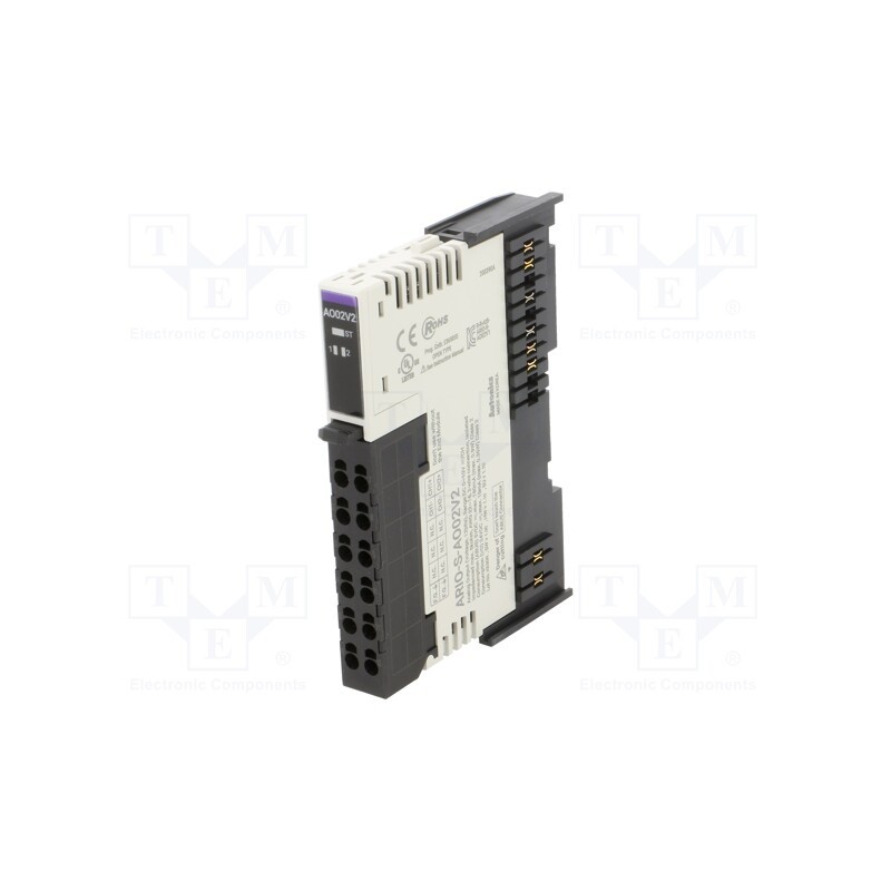 1 pcs x AUTONICS - ARIO-S-AO02V2 - Analog output, 24VDC, IP20, OUT: 2, 14.4x100x70mm, ARIO, -10÷55°C