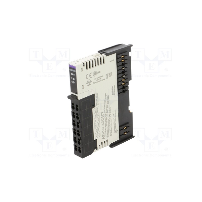 1 pcs x AUTONICS - ARIO-S-AO04C1 - Analog output, 24VDC, IP20, OUT: 4, 14.4x100x70mm, ARIO, -10÷55°C