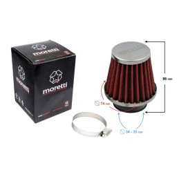 Black 35mm Moretti conical air filter