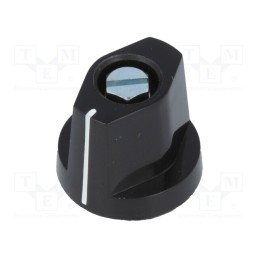 1 pcs x MENTOR - 352.61 - Knob, with flange,with pointer, plastic, Øshaft: 6mm, Ø13x16.5mm
