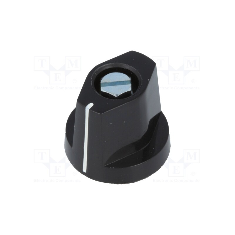 1 pcs x MENTOR - 352.61 - Knob, with flange,with pointer, plastic, Øshaft: 6mm, Ø13x16.5mm