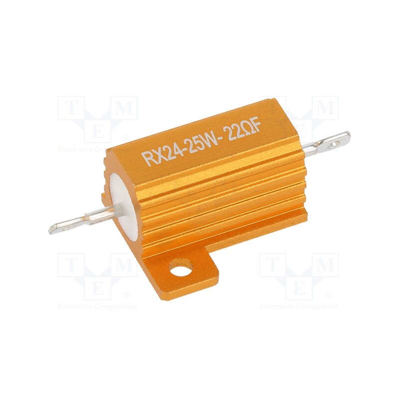 1 pcs x SR PASSIVES - AHP25W-22RF - Resistor: wire-wound, with heatsink, 22Ω, 25W, ±1%, 50ppm/°C