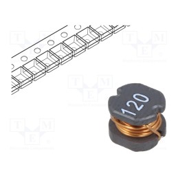 1 pcs x TRACO POWER - TCK-062 - Inductor: wire, SMD, 12uH, 120mΩ, -40÷125°C, ±20%, 5.2x5.8x5.2mm