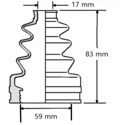 Joint cover suzuki yamaha front rear 19 5001