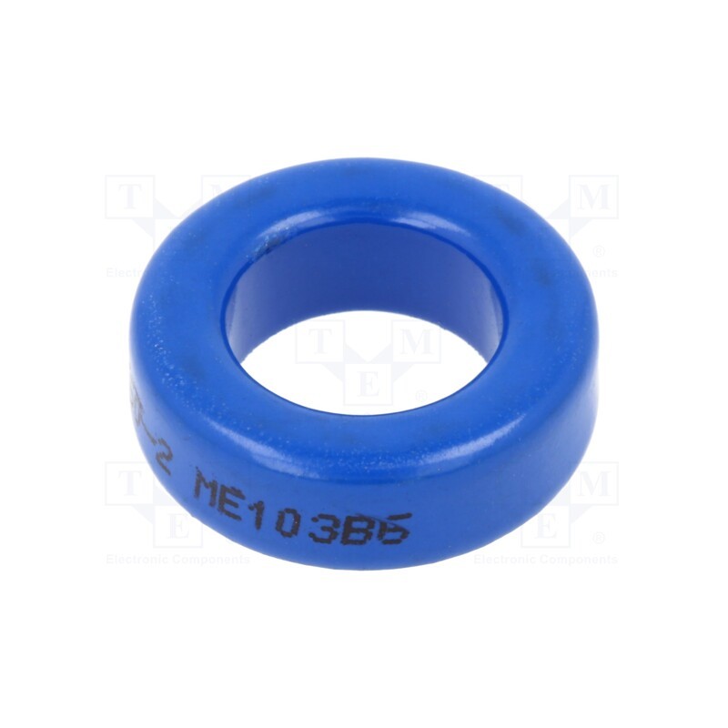 1 pcs x MICROMETALS - MS-080060-2 - Ferrite: toroidal, L: 6.35mm, Øint: 12.7mm, Øout: 20.32mm, 32nH