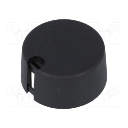 1 pcs x OKW - A1031649 - Knob, with pointer, plastic, Øshaft: 6mm, Ø31x16mm, black, push-in