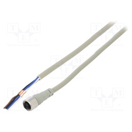 1 pcs x AUTONICS - CIDH4-3 - Connection lead, M12, PIN: 4, straight, 3m, plug, Wire colour: black