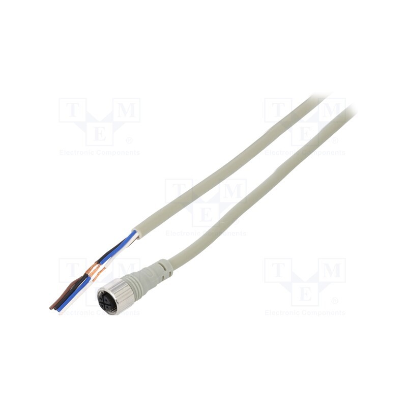 1 pcs x AUTONICS - CIDH4-3 - Connection lead, M12, PIN: 4, straight, 3m, plug, Wire colour: black