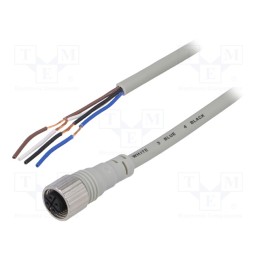 1 pcs x AUTONICS - CIDH4-5 - Connection lead, M12, PIN: 4, straight, 5m, plug, Wire colour: black