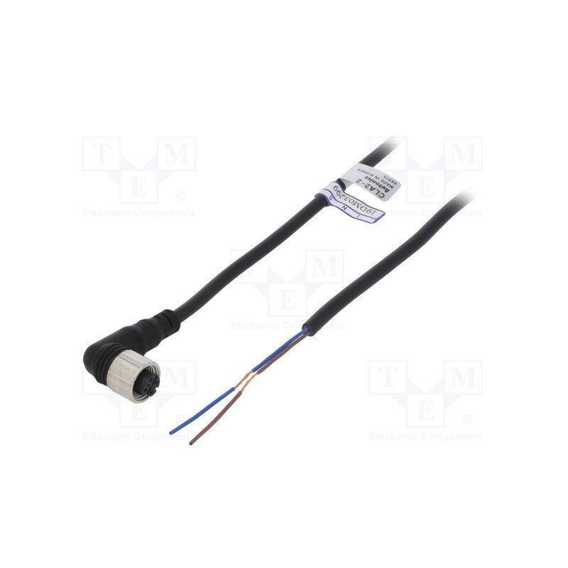 1 pcs x AUTONICS - CLA2-2 - Connection lead, M12, PIN: 2, angled, 2m, plug, Insulation: PVC, CL