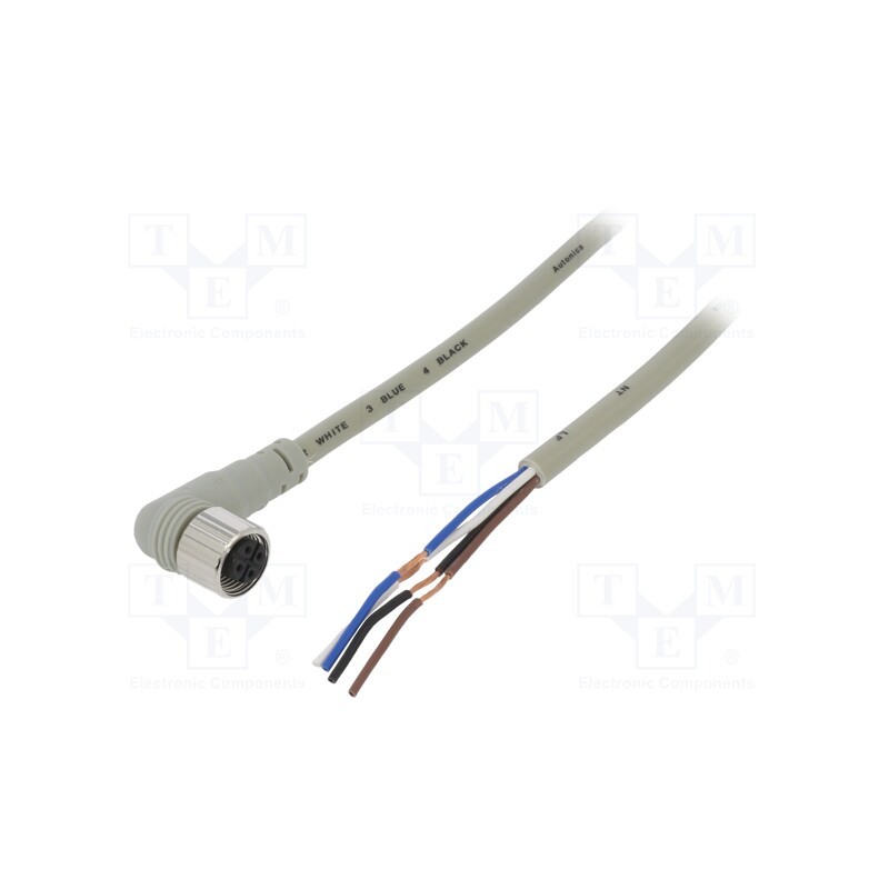 1 pcs x AUTONICS - CLDH4-2 - Connection lead, M12, PIN: 4, angled, 2m, plug, Wire colour: black