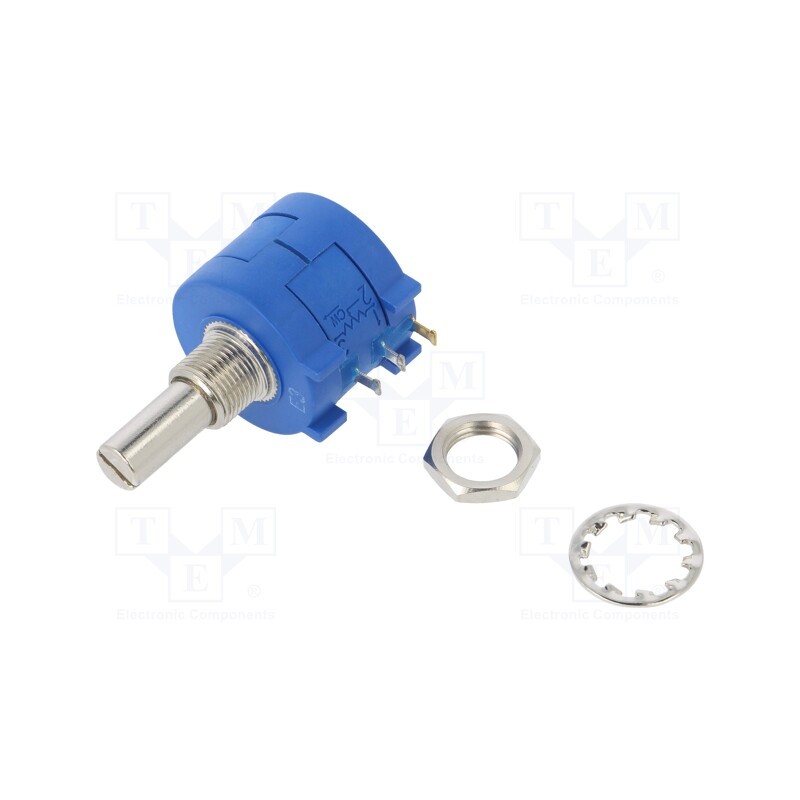 1 pcs x SR PASSIVES - POT2218P2-5K - Potentiometer: shaft, multiturn, 5kΩ, 2W, ±5%, 6.35mm, linear