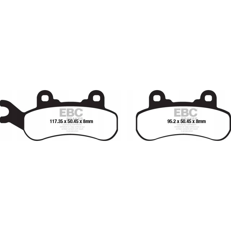 Can am side x side street ebc fa683tt brake pads