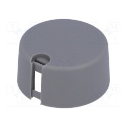 1 pcs x OKW - A1031648 - Knob, with pointer, plastic, Øshaft: 6mm, Ø31x16mm, grey, push-in