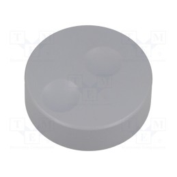 1 pcs x CLIFF - CL71671A - Knob, without pointer, plastic, Øshaft: 6mm, Ø39.6x13.5mm, grey