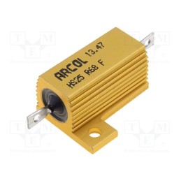 1 pcs x ARCOL - HS25 R68 F - Resistor: wire-wound, with heatsink, screw, 680mΩ, 25W, ±1%